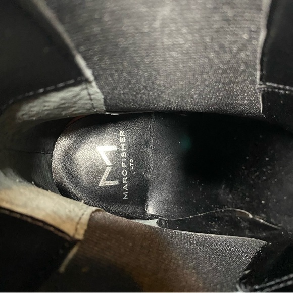 Marc Fisher Ramio Chelsea Gray Suede Heeled Chelsea Boot 7M - Picture 12 of 14